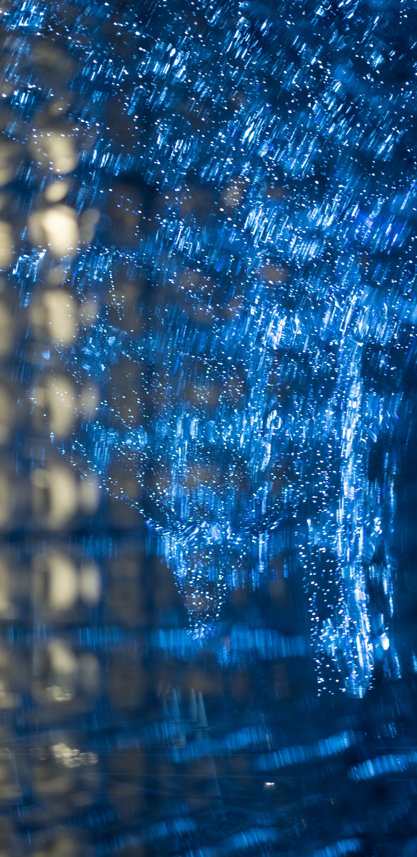 Обои синий, вода, синий кобальт, электрик, отражение в разрешении 1440x2960