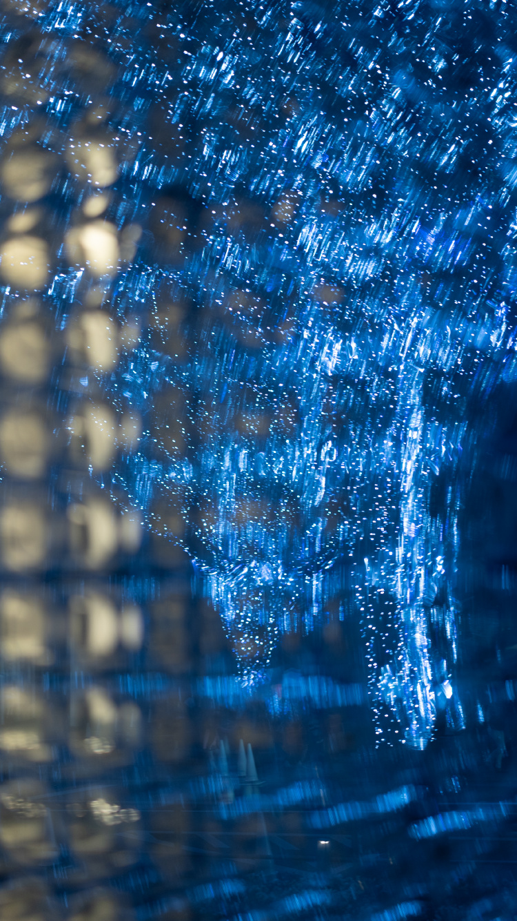 Обои синий, вода, синий кобальт, электрик, отражение в разрешении 750x1334