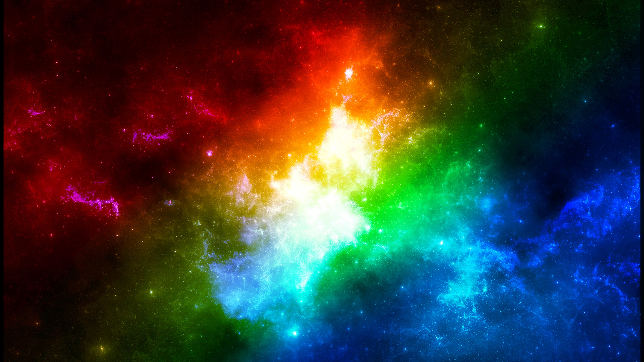 Обои цвет, космос, туманность, космическое пространство, астрономический объект в разрешении 2560x1440