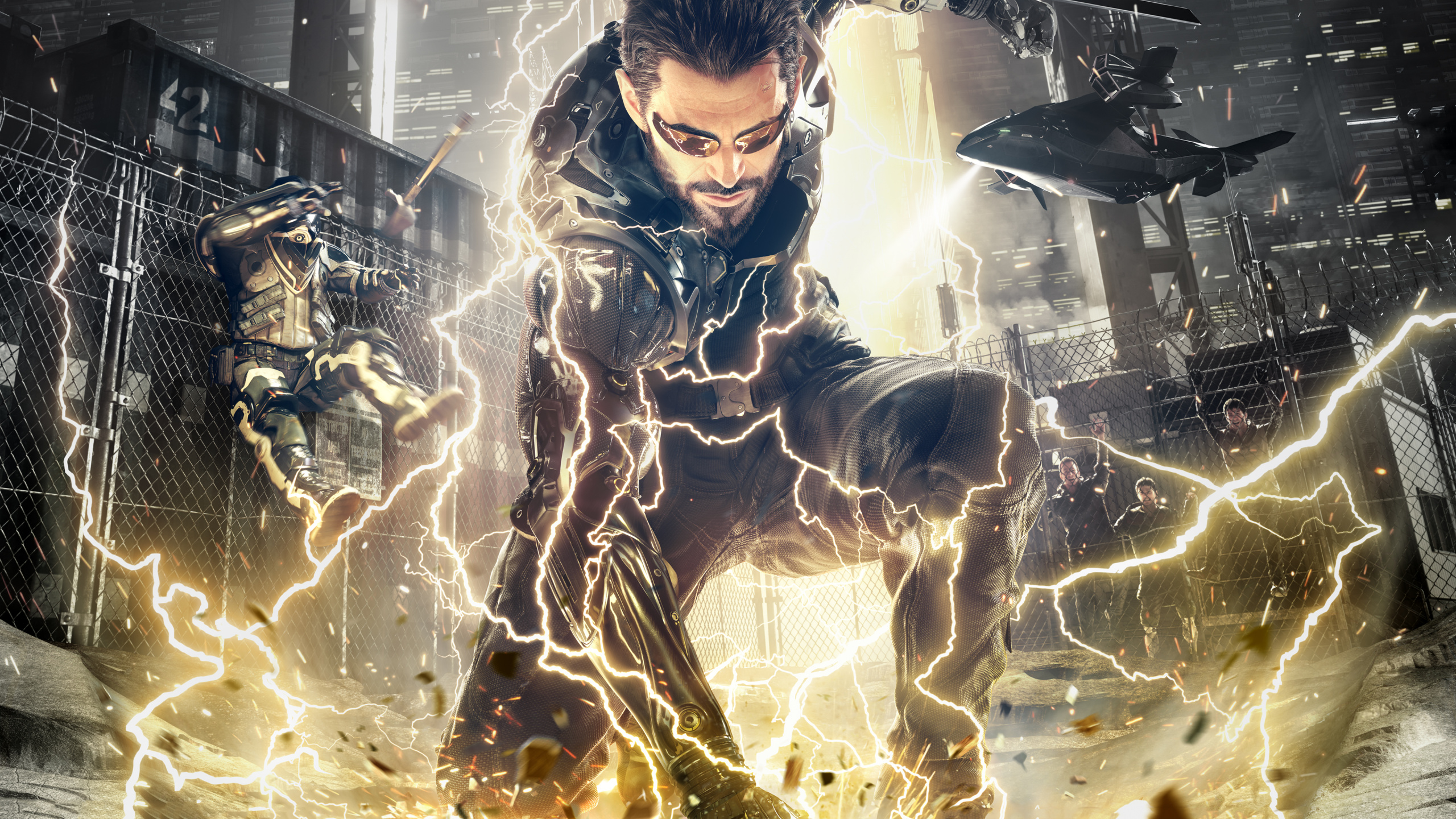 Обои Адам Дженсен, playstation 4, супергерой, Цифровой композитинг, Бэтмен в разрешении 2560x1440