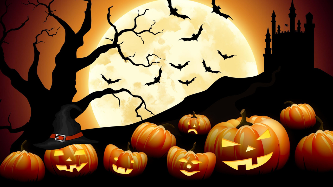 Обои калебас, тыква, резьба, тыквы, тыквенных в разрешении 1280x720