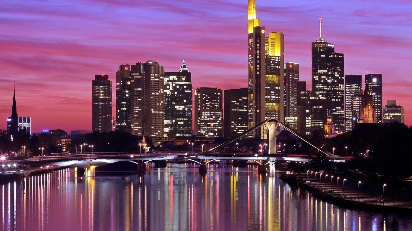 Обои городской пейзаж, город, линия горизонта, метрополия, ориентир в разрешении 1366x768