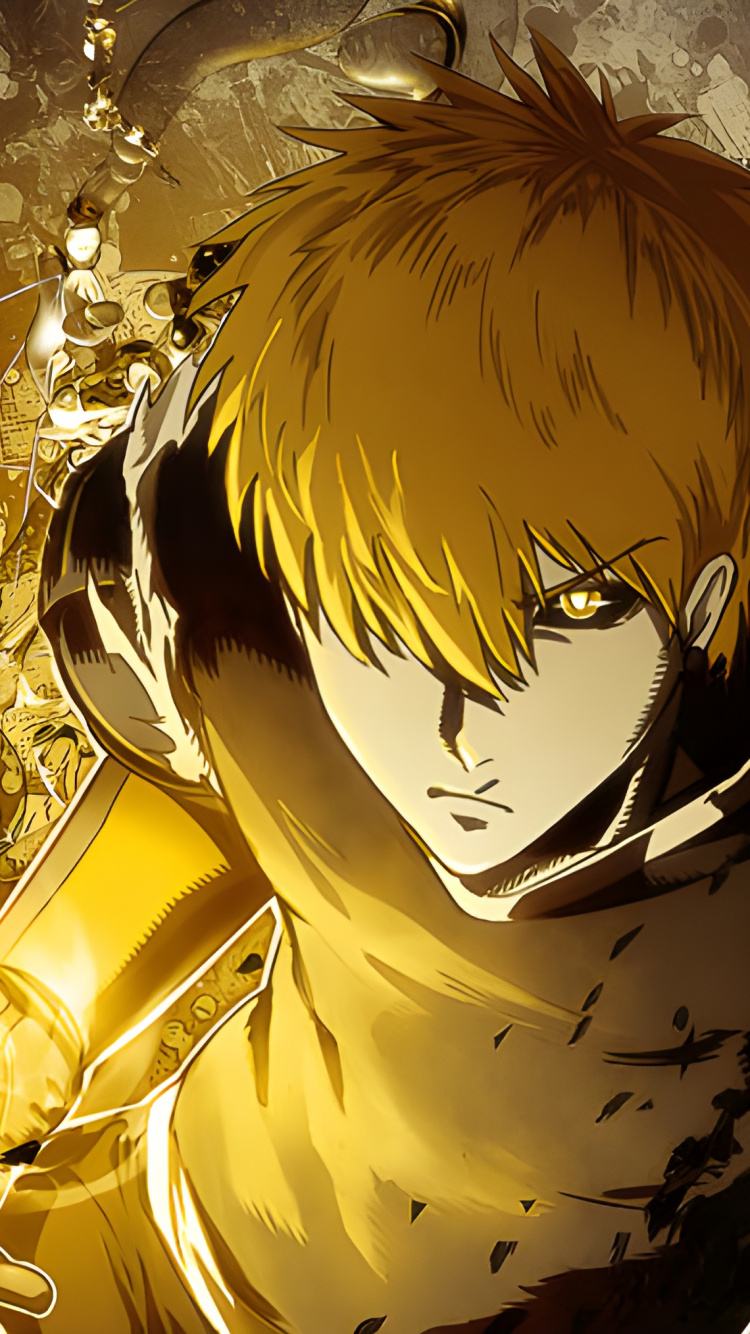 Обои аниме, Генос, Один Удар Человек, префектура Сайтама, аниме арт в разрешении 750x1334