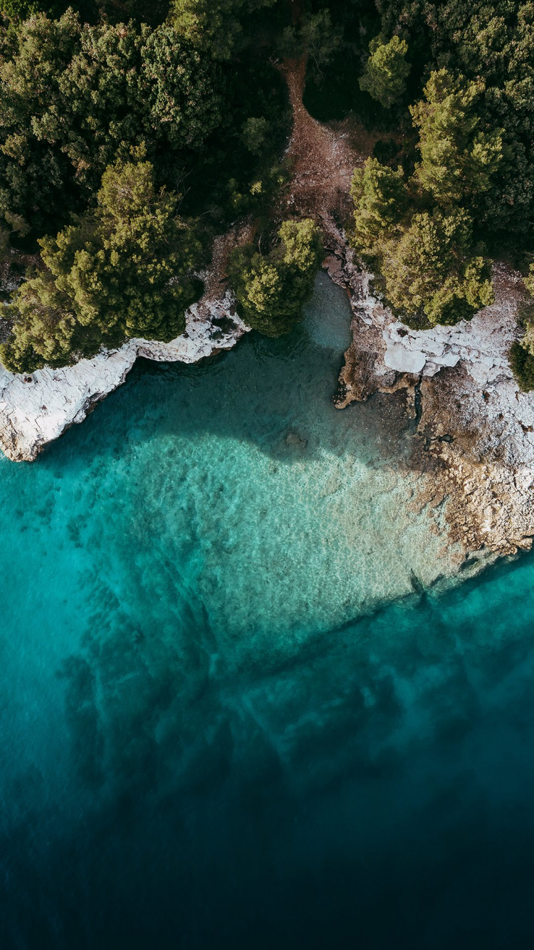 Обои Xiaomi, MIUI 12, xiaomi mi 9t pro, андроид, водоем в разрешении 750x1334