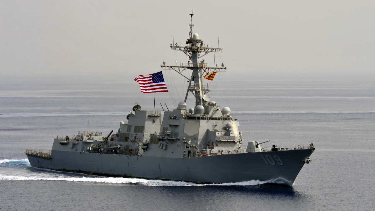 Обои военно морской флот США, разрушитель, военный корабль, ВМС США Джейсон данхем, морское ведомство в разрешении 1280x720