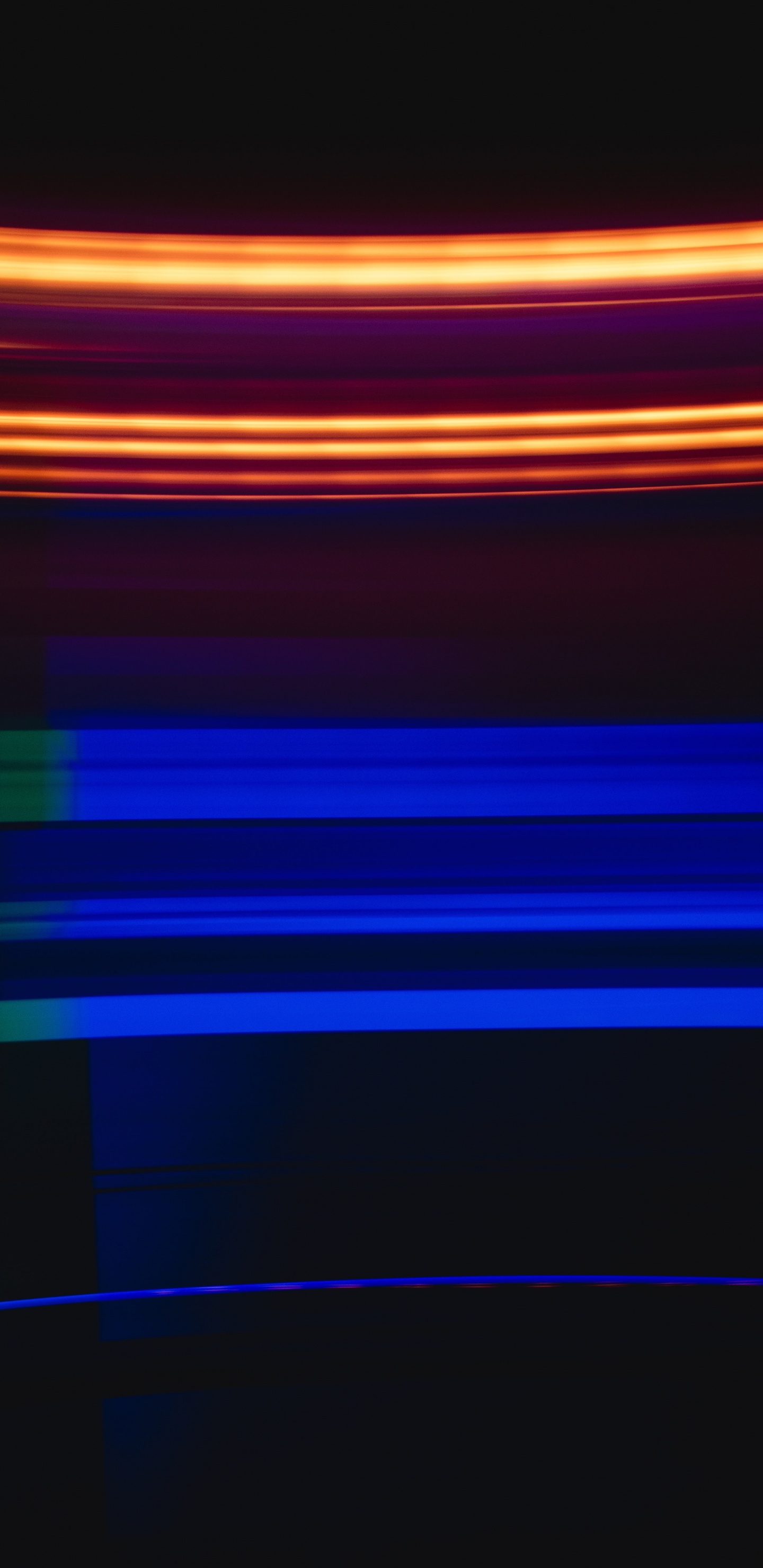 Обои Апельсин, синий, линия, свет, электрик в разрешении 1440x2960