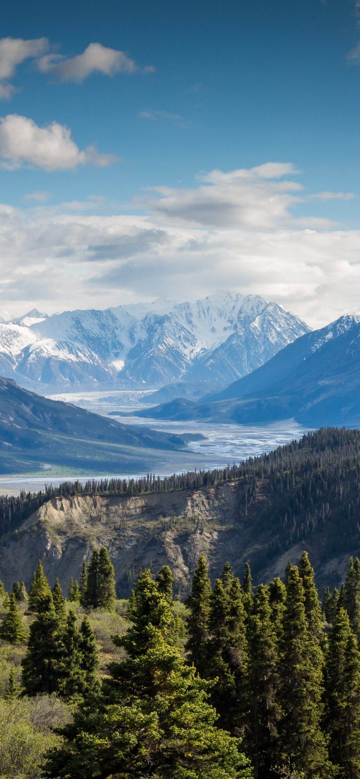 Обои кресельный подъемник Аюбия, облако, гора, растение, экорегион в разрешении 1242x2688