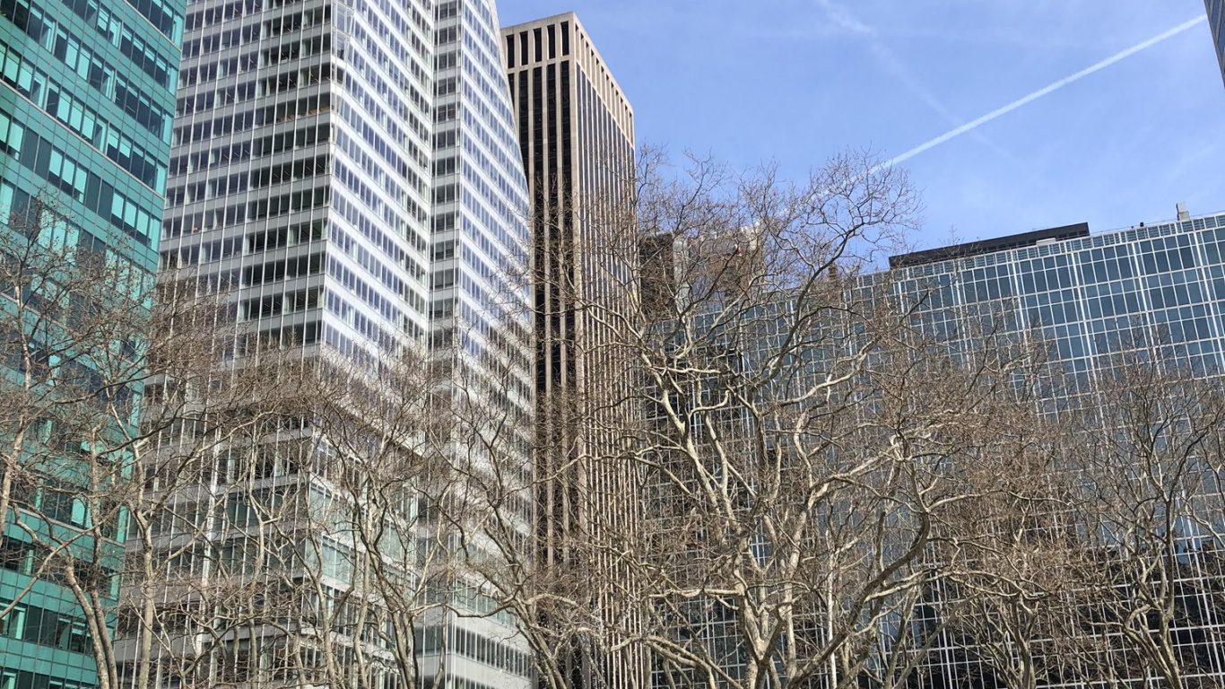 Обои Нью-Йорк, башня, архитектура, город, метрополия в разрешении 1366x768