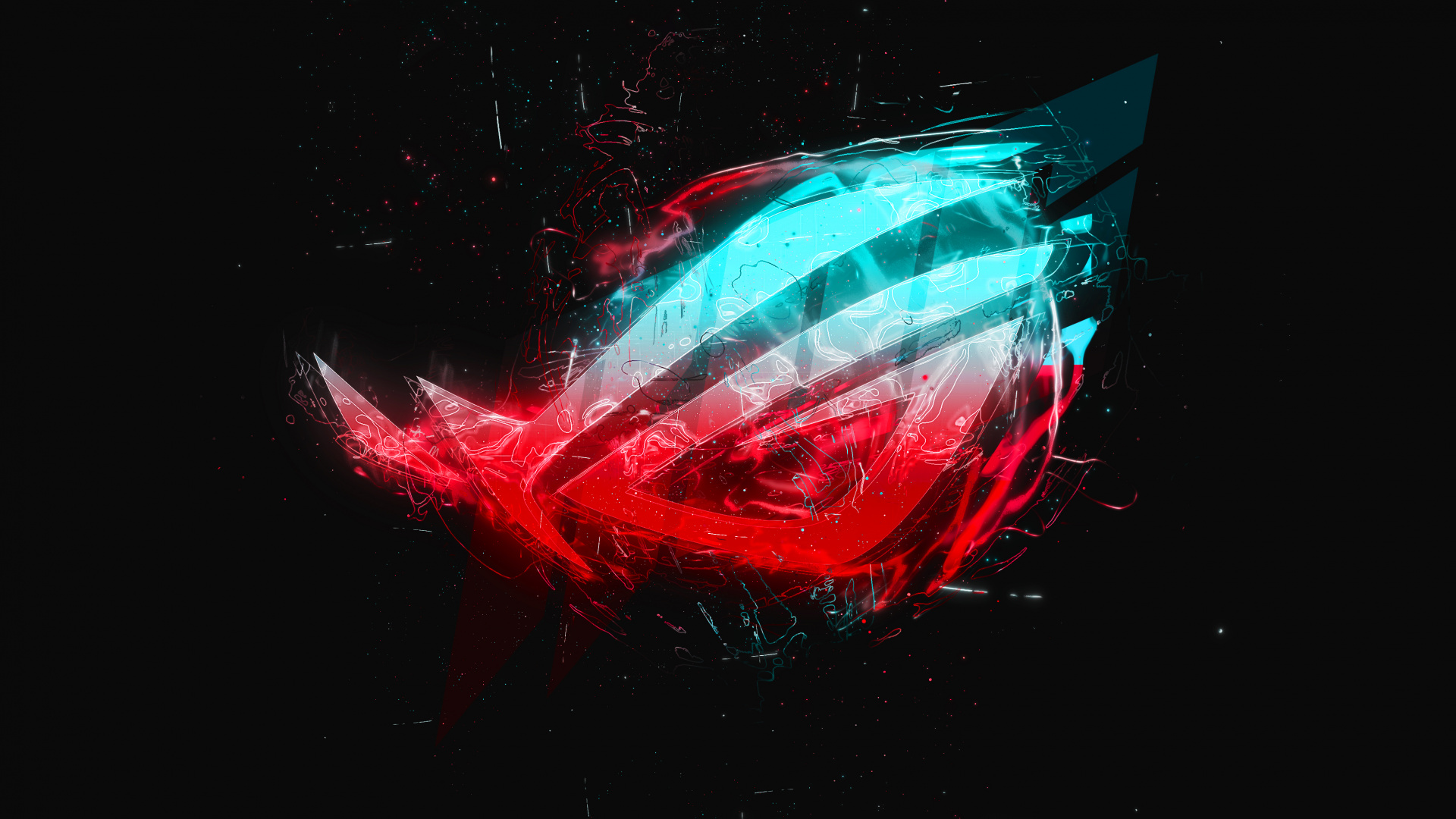 Обои asus, красный цвет, графический дизайн, иллюстрация, дизайн в разрешении 1920x1080