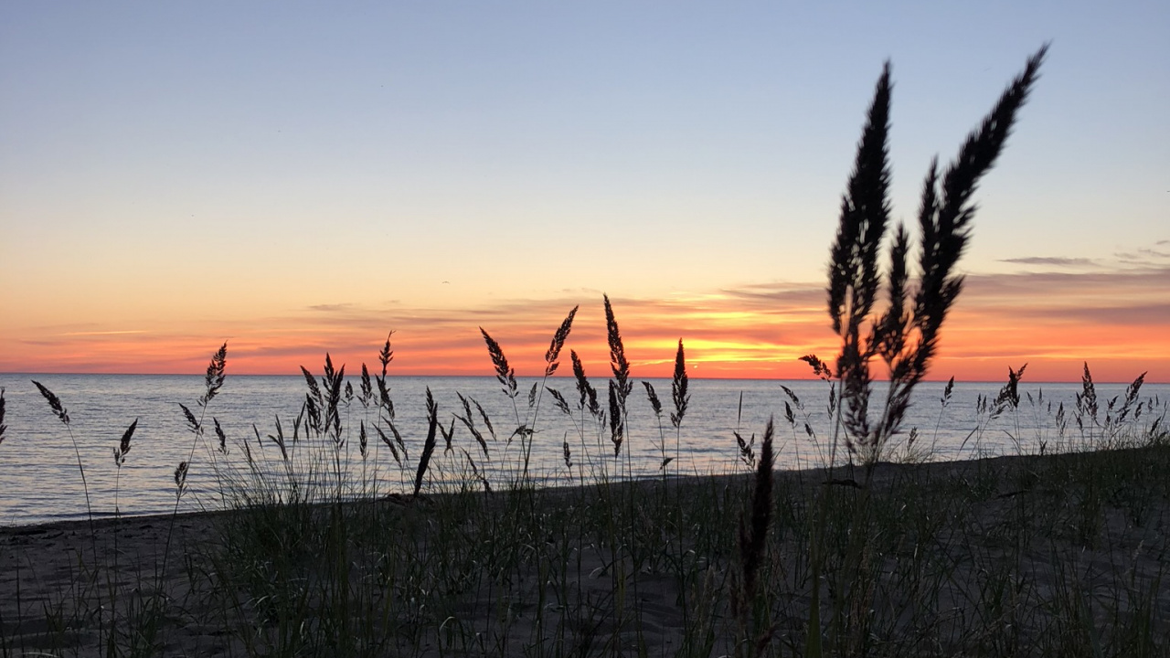 Обои закат, природный ландшафт, сумрак, вечер, восход солнца в разрешении 1280x720