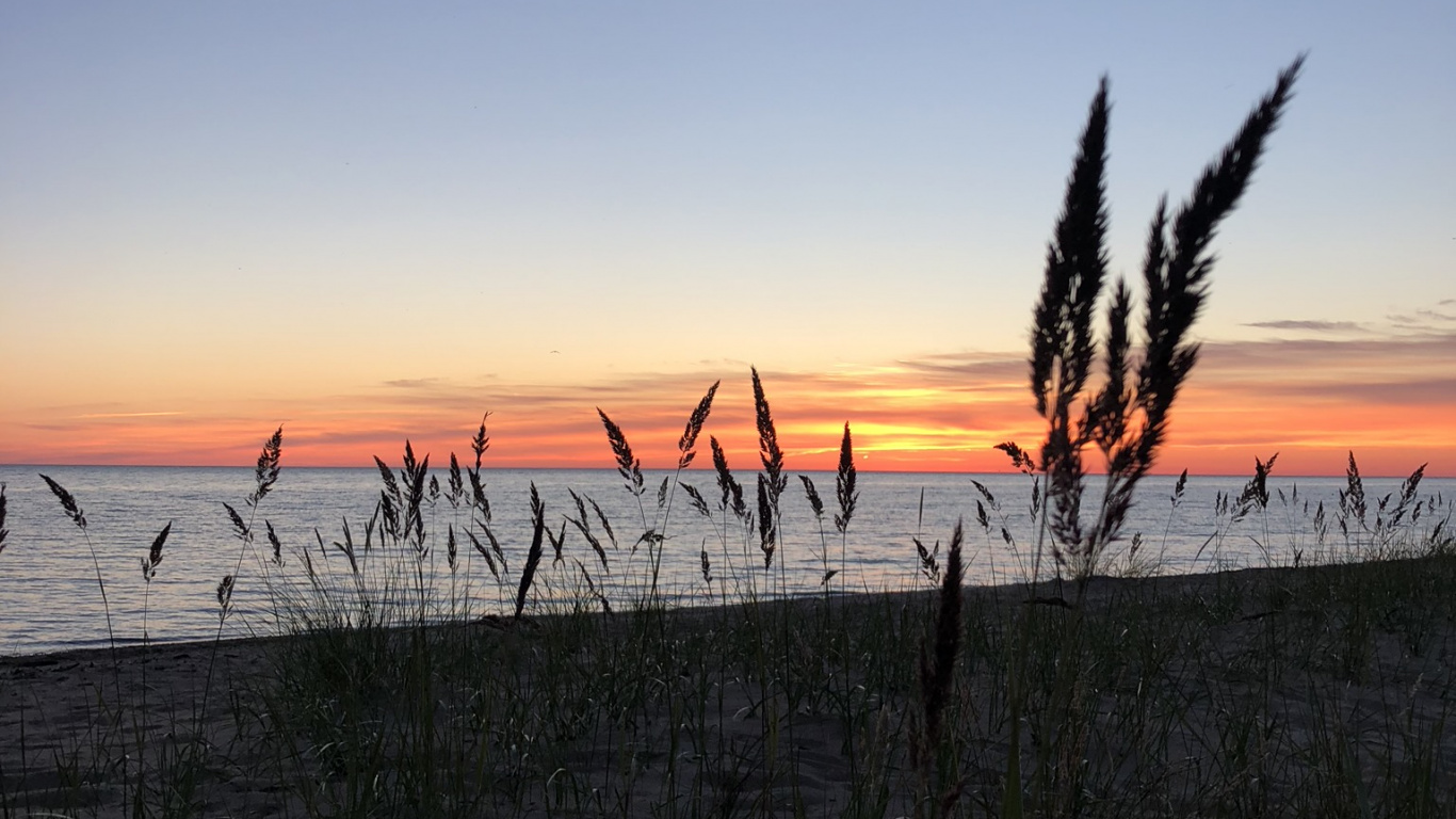 Обои закат, природный ландшафт, сумрак, вечер, восход солнца в разрешении 1366x768