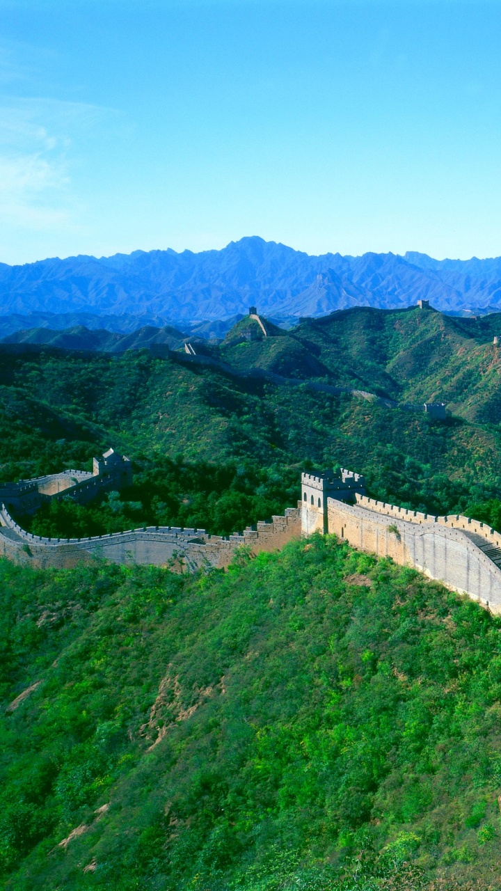 Обои великая Китайская стена, Huanghuacheng, Мутяньюй, горный рельеф, гора в разрешении 720x1280