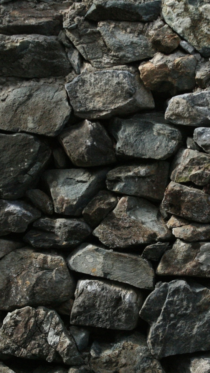 Обои каменная стена, стена, рок, коренная порода, булыжник в разрешении 720x1280