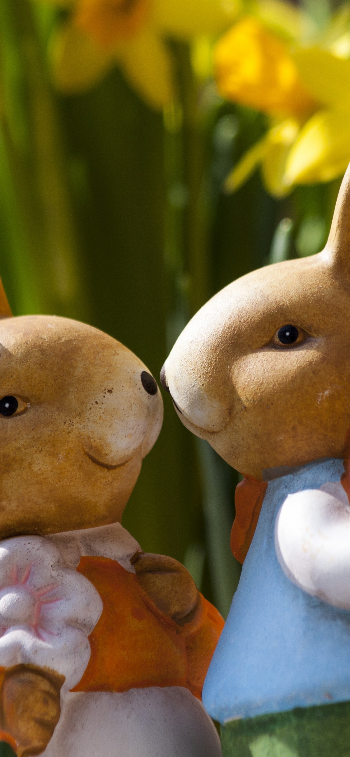 Обои пасхальный кролик, яйцо охоты, пасхальное яйцо, кролик, Кролики и зайцы в разрешении 1125x2436