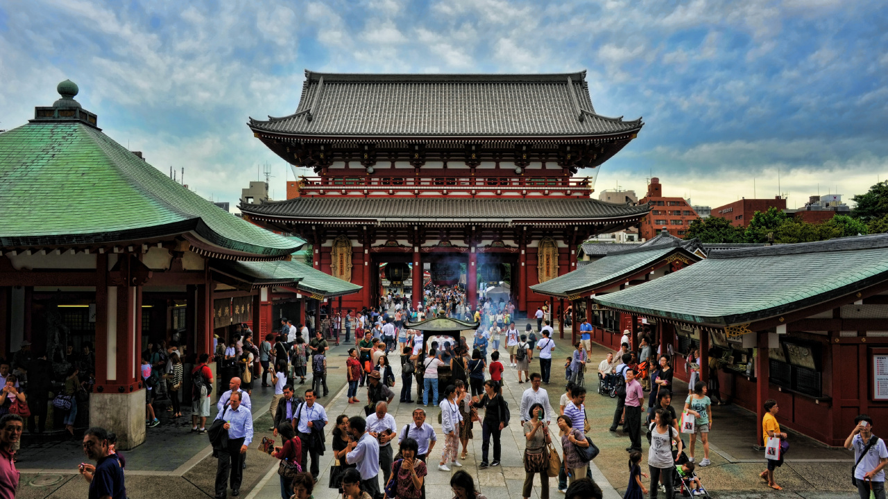 Обои hzmon, Сенс-Цзи, путешествие, достопримечательность, китайская архитектура в разрешении 1280x720