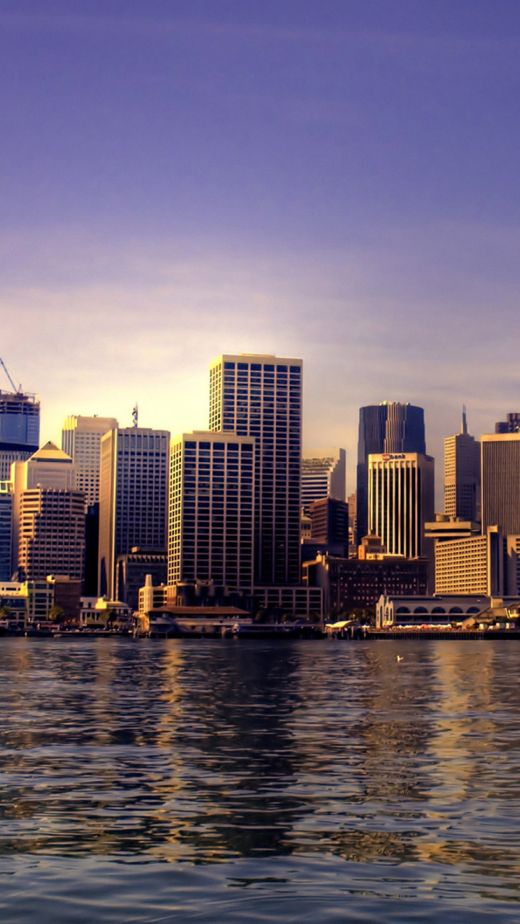 Обои городской пейзаж, город, линия горизонта, метрополия, городской район в разрешении 750x1334