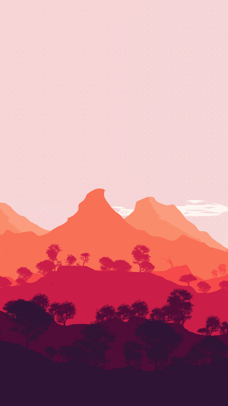 Обои Firewatch, гора, экорегион, пейзаж, горизонт в разрешении 750x1334