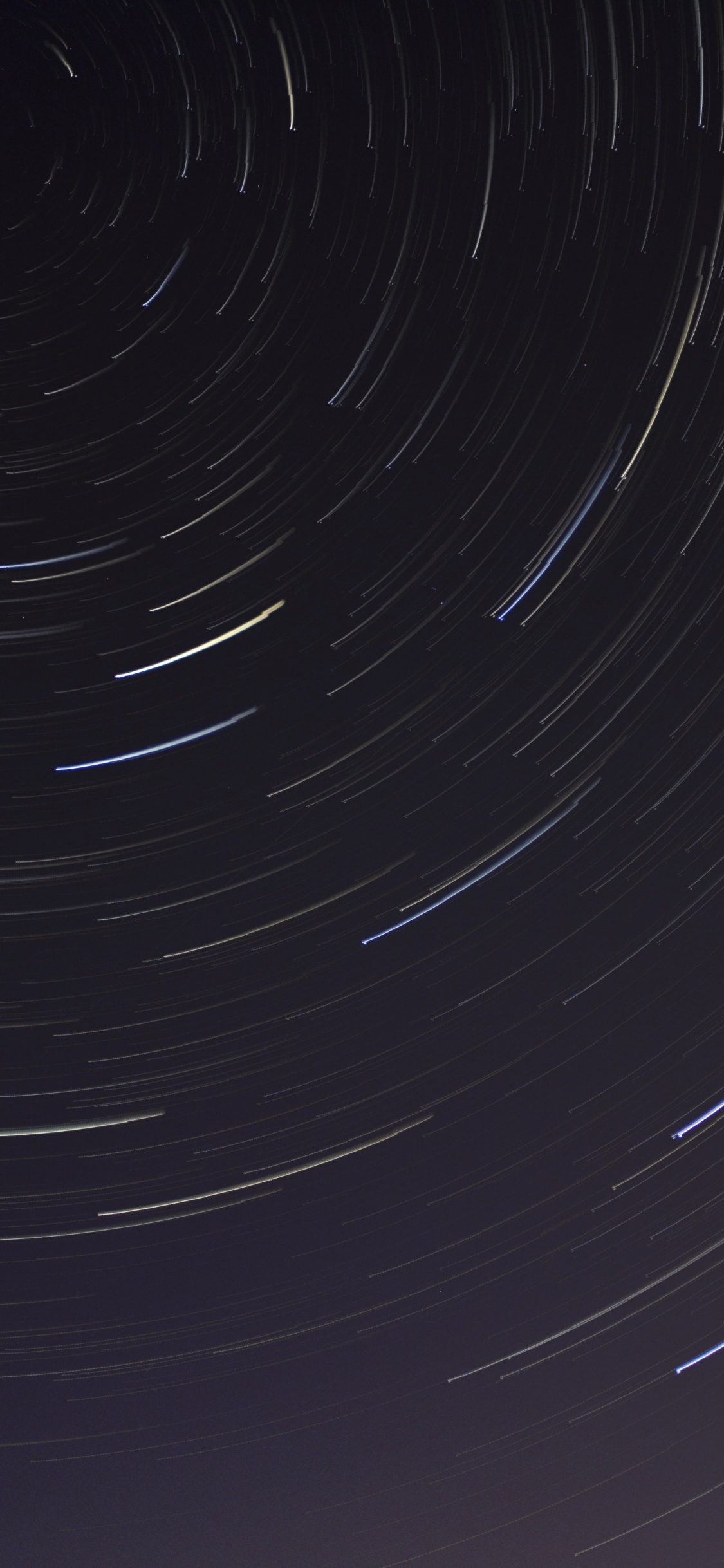 Обои космос, линия, Звездный след, астрономический объект, небо в разрешении 1125x2436