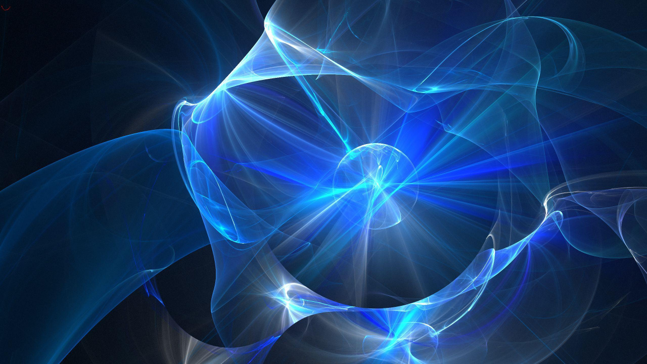 Обои синий, электрик, фрактальное искусство, графика, арт в разрешении 1280x720