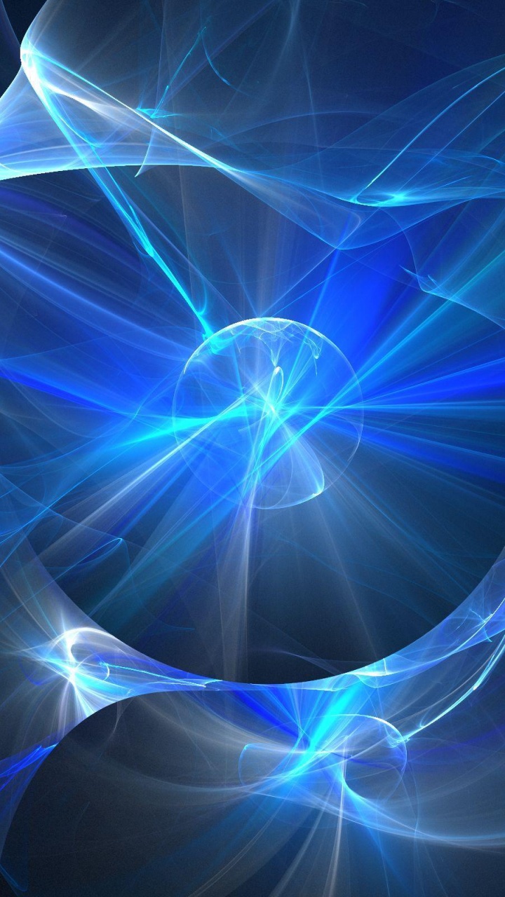 Обои синий, электрик, фрактальное искусство, графика, арт в разрешении 720x1280