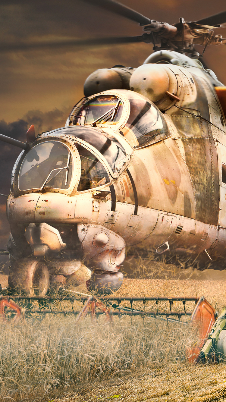 Обои ми 24 урожай, Ми 24, Ми 8, ми 35м, вертолет в разрешении 750x1334