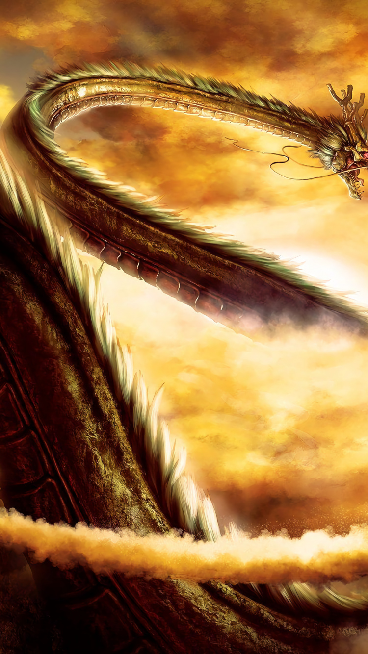 Обои дракон мяч Z, гоку, Жемчуг дракона Z какарот, Жемчуг дракона, дракон в разрешении 750x1334