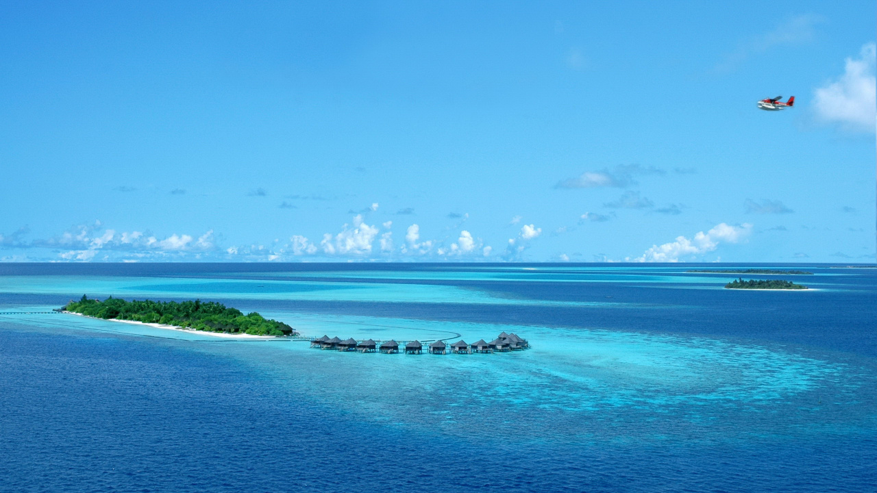 Обои Остров, прибежище, борабора, море, пляж в разрешении 1280x720