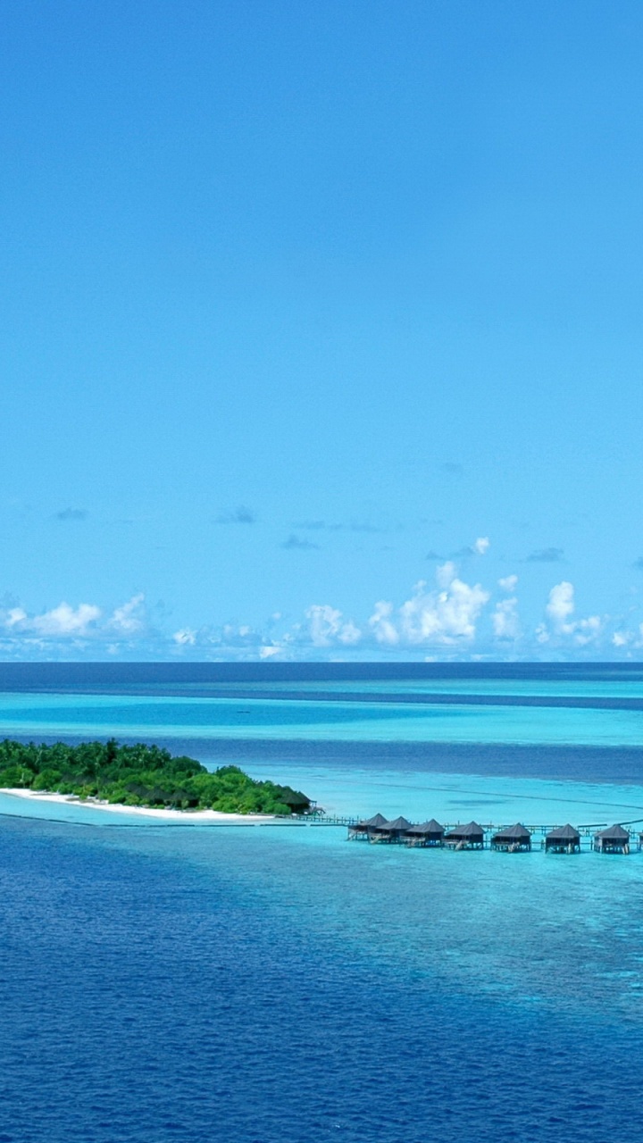 Обои Остров, прибежище, борабора, море, пляж в разрешении 720x1280