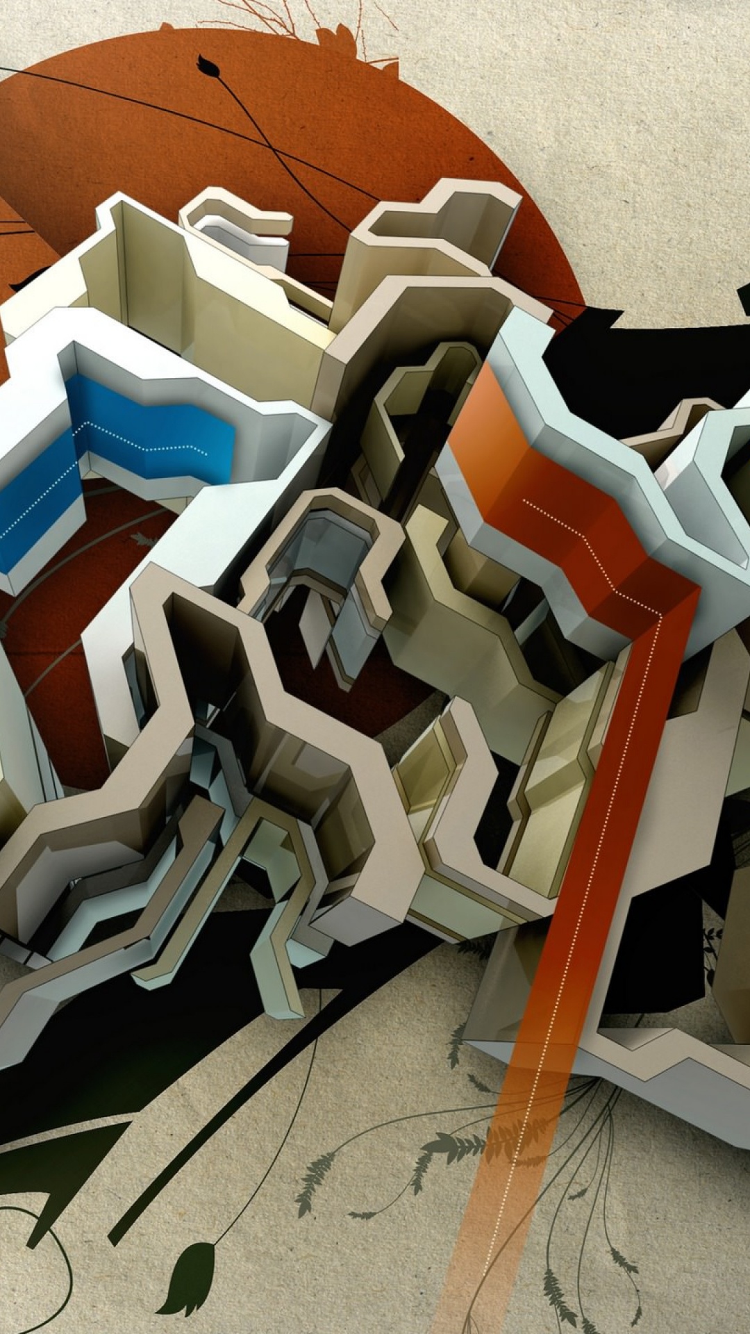 Обои графический дизайн, дизайн, иллюстрация, арт, пространство в разрешении 1080x1920