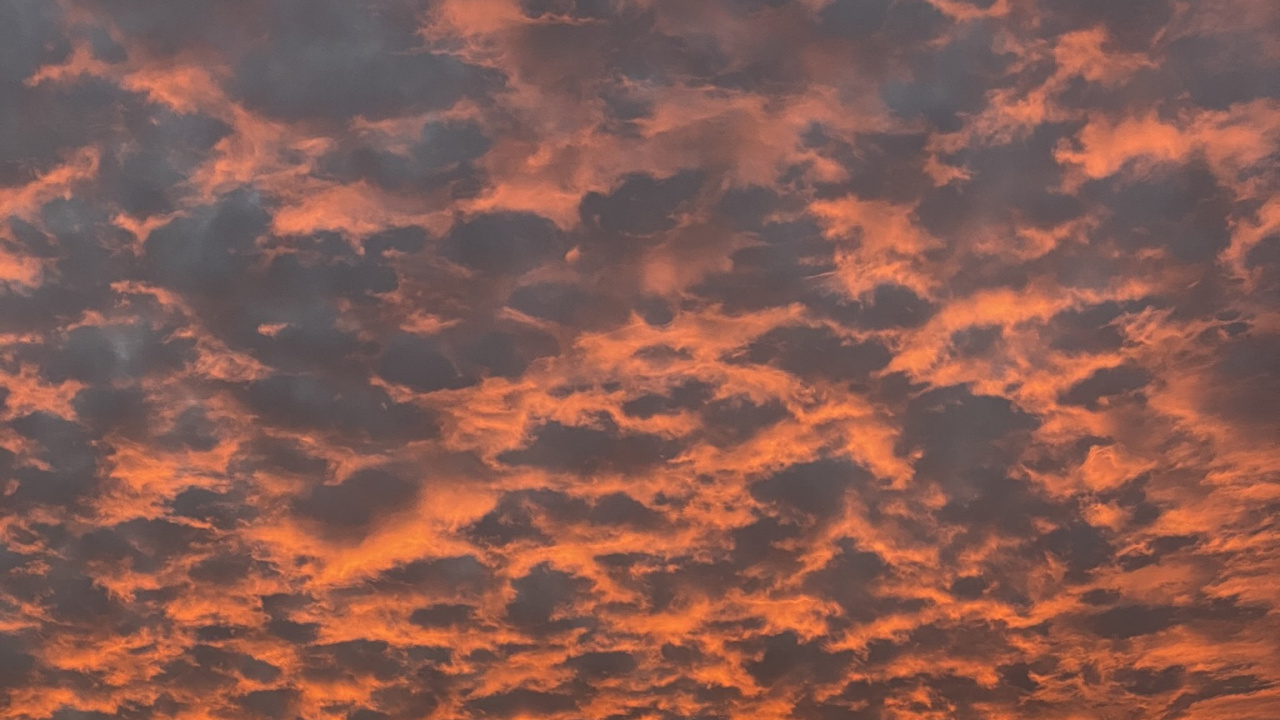 Обои облако, Апельсин, сумрак, закат, красный цвет в разрешении 1280x720