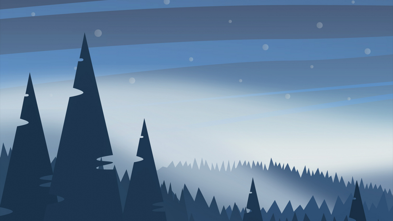 Обои иллюстрация, пейзажная живопись, рисование, живопись, ночь в разрешении 1366x768