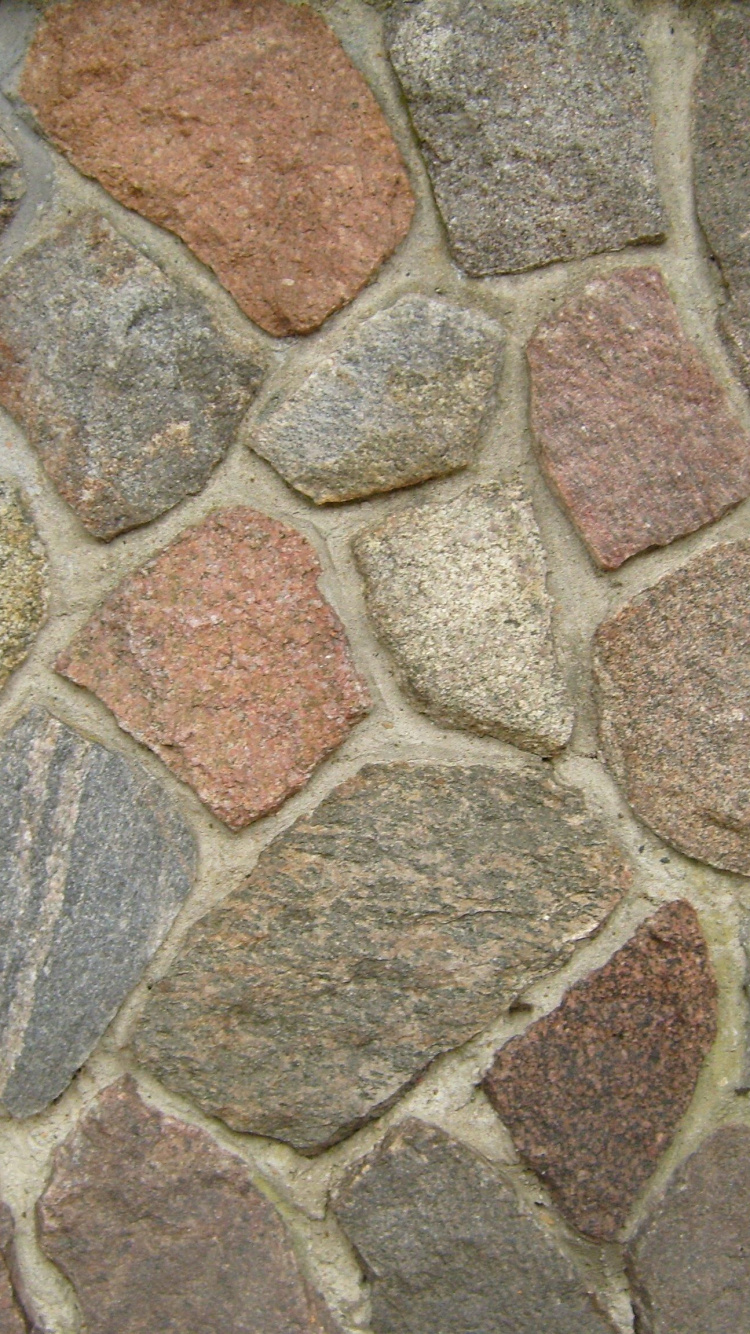 Обои каменная стена, дорожное покрытие, рок, текстура, стена в разрешении 750x1334