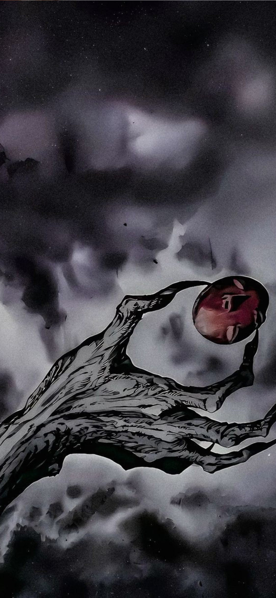 Обои рука берсерка бехелита, Гриффит, Кишки, Берсерк, вой в разрешении 1125x2436