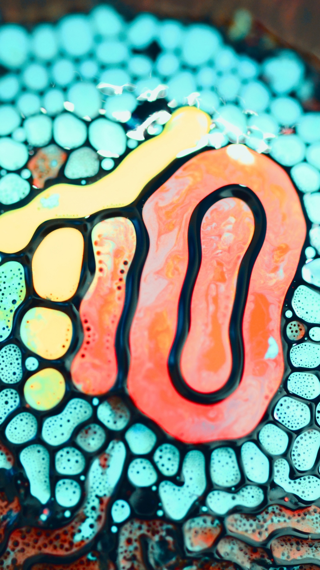 Обои бирюза, искусство, телевидение, шрифт, арт в разрешении 1080x1920