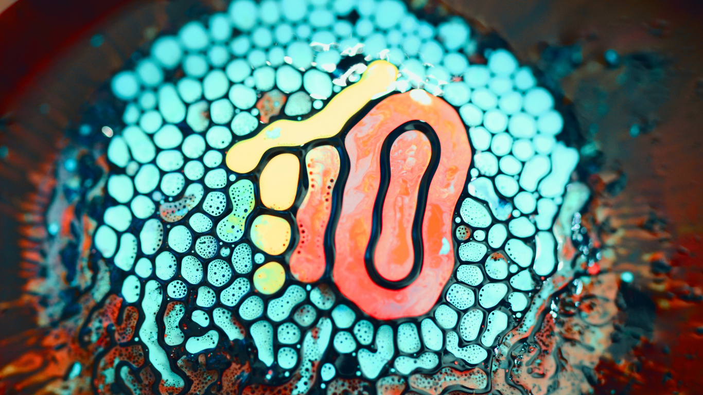 Обои бирюза, искусство, телевидение, шрифт, арт в разрешении 1366x768