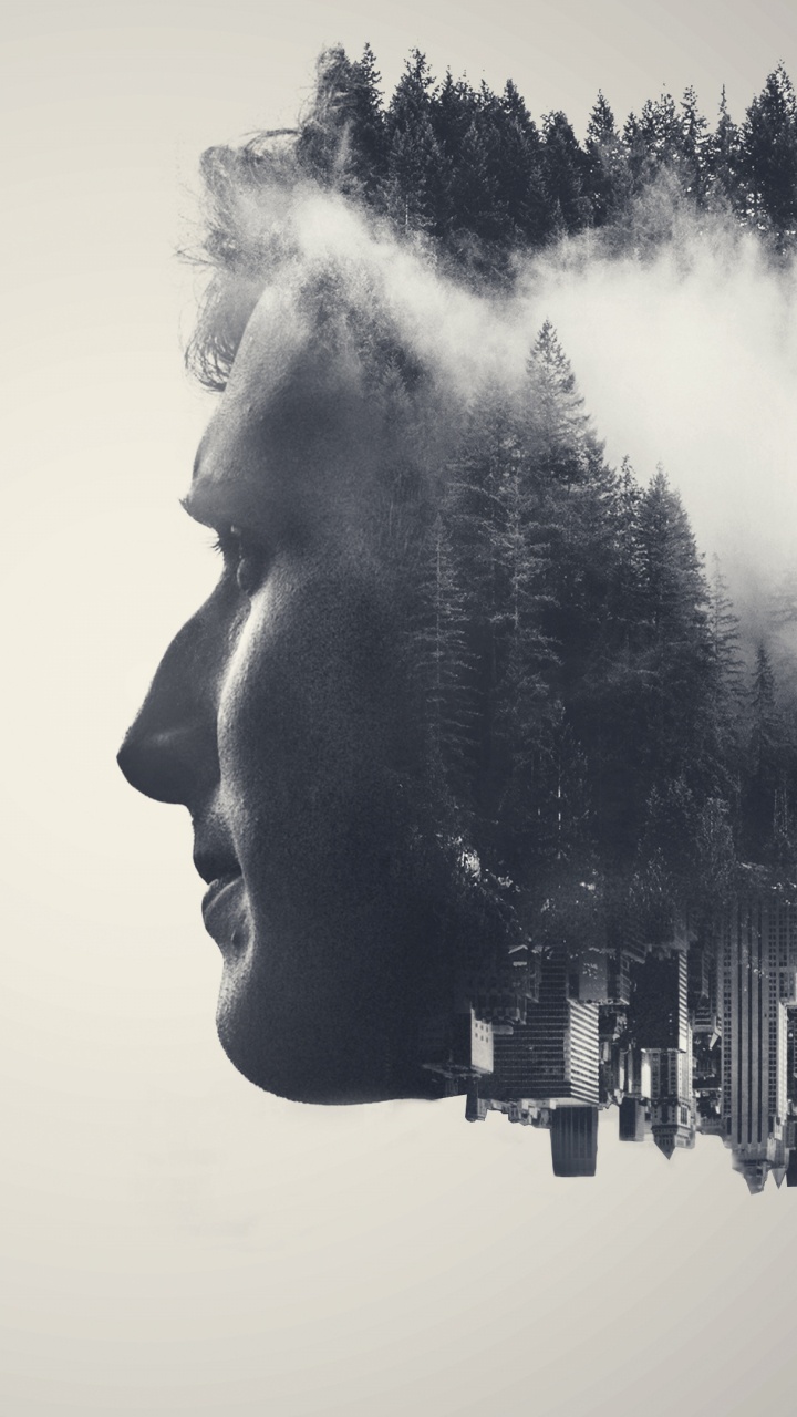 Обои арт, монохромный, визуальное искусство, черный и белый, искусство в разрешении 720x1280