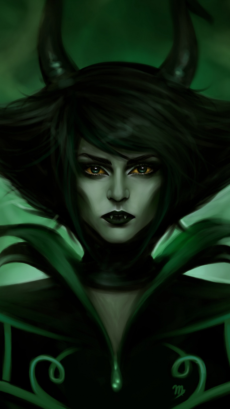 Обои фэнтези, цифровое искусство, темнота, иллюстрация, демон в разрешении 750x1334