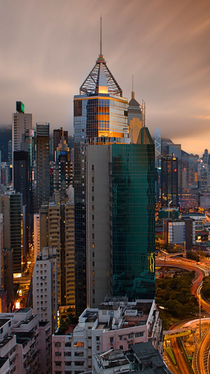 Обои городской пейзаж, город, метрополия, городской район, небоскреб в разрешении 720x1280