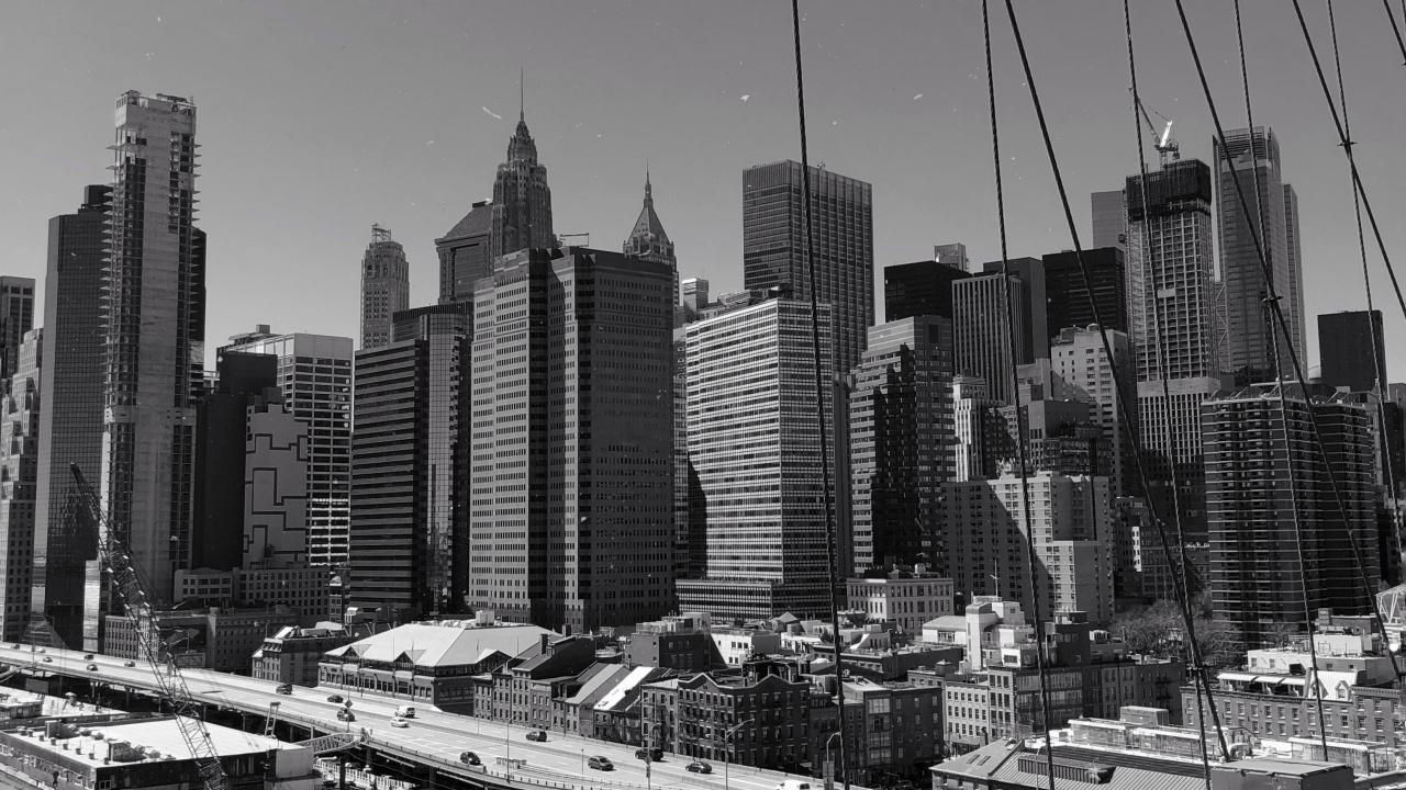 Обои Нью-Йорк, НьюЙорк, небоскреб, городской район, городской пейзаж в разрешении 1280x720