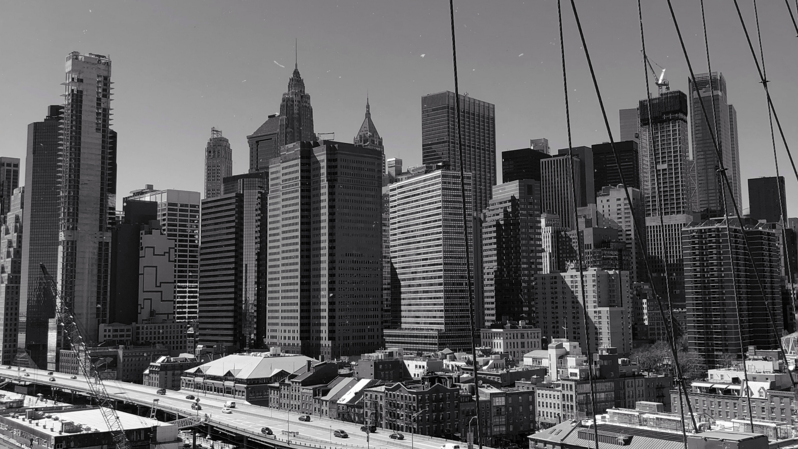 Обои Нью-Йорк, НьюЙорк, небоскреб, городской район, городской пейзаж в разрешении 2560x1440