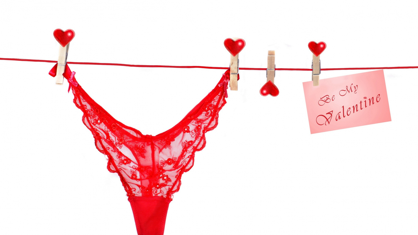 Обои День Святого Валентина, нижнее белье, дамское белье, красный цвет, 14 февраля в разрешении 1366x768