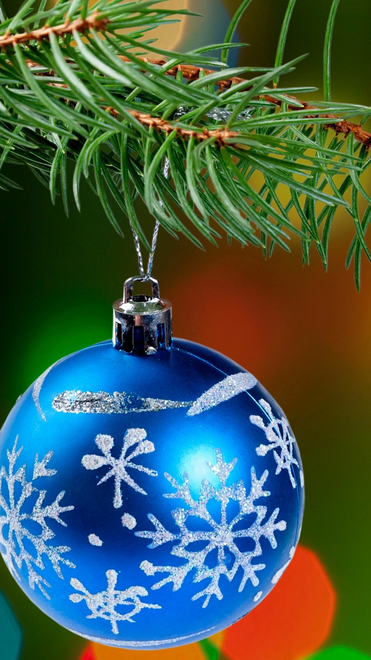 Обои Рождественский день, елка, рождественский орнамент, зеленый, Рождественские украшения в разрешении 750x1334