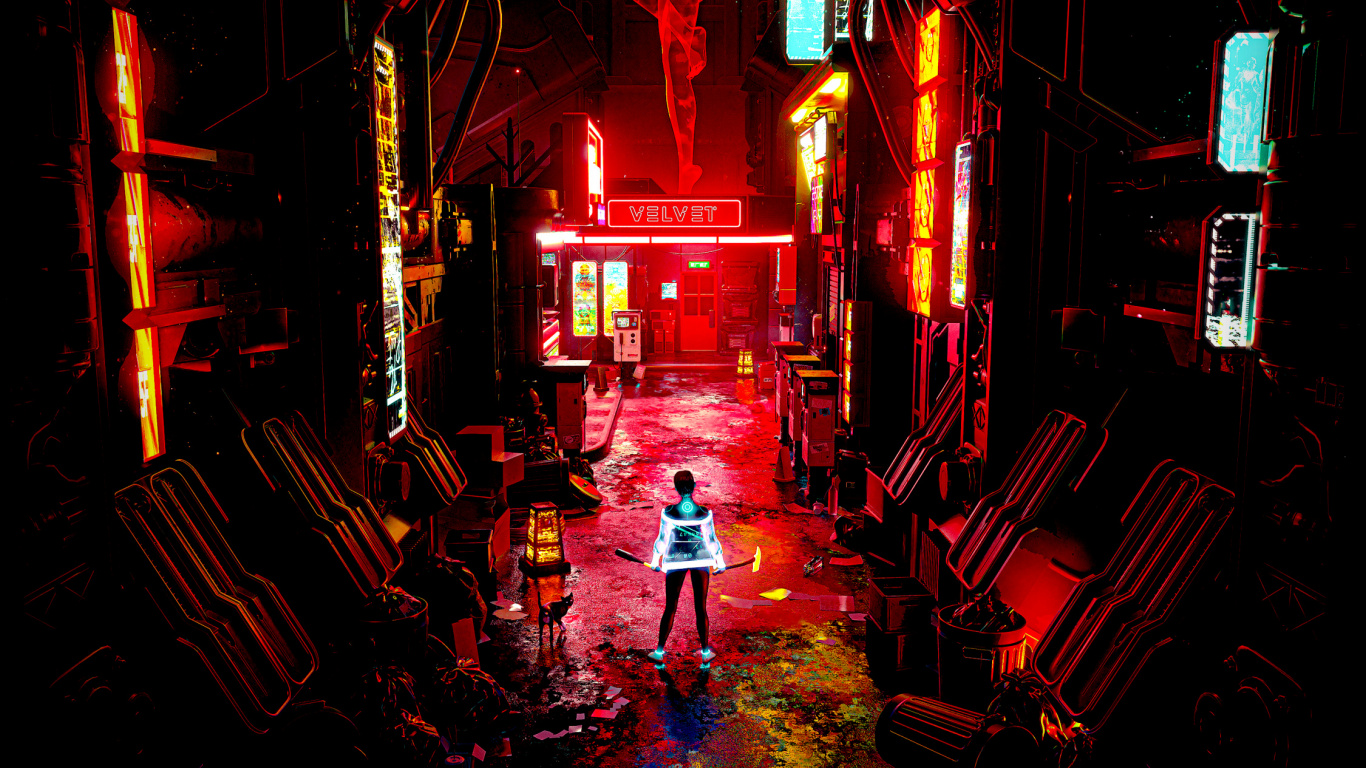 Обои темнота, здание, электричество, развлечение, автомобильное освещение в разрешении 1366x768