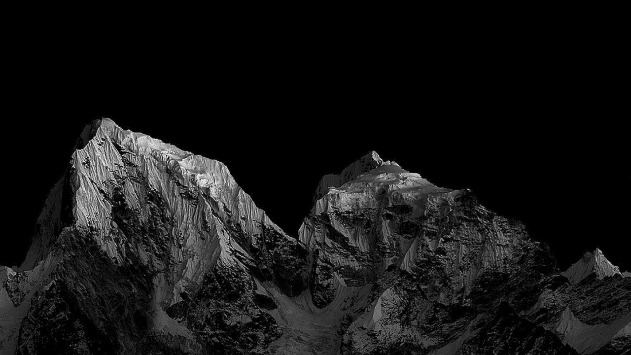 Обои OLED, монохромный, черный и белый, темнота в разрешении 1280x720