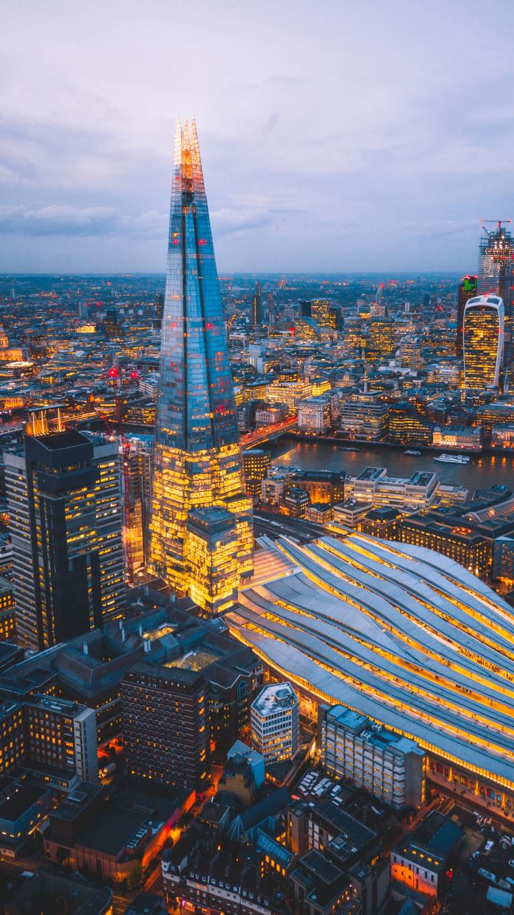 Обои городской пейзаж, город, городской район, метрополия, небоскреб в разрешении 750x1334