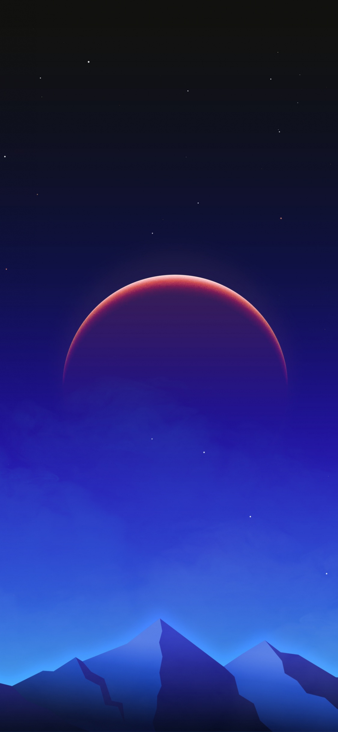 Обои атмосфера, синий, свет, природа, окружающая среда в разрешении 1125x2436