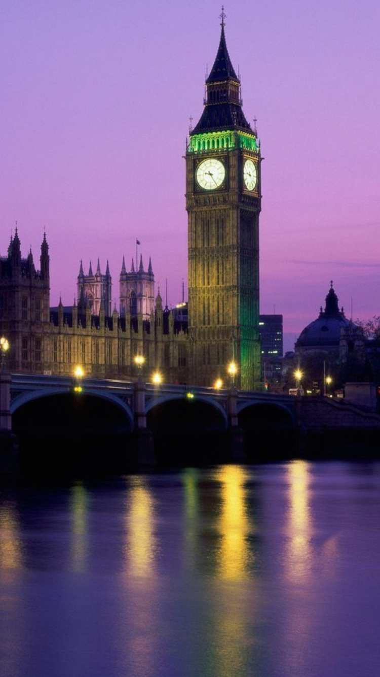 Обои здание парламента, вестминстерский дворец, Биг Бен, река темза, ориентир в разрешении 750x1334