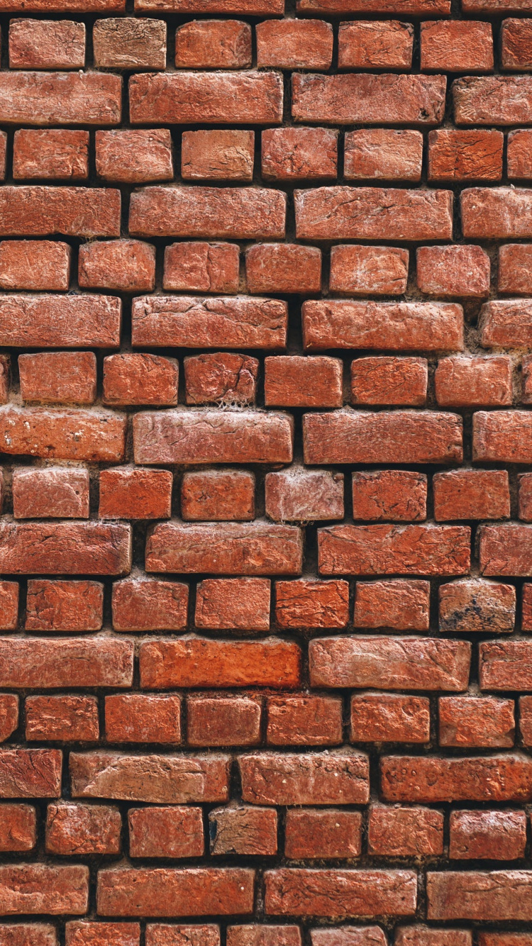 Обои кирпич, стена, кирпичная кладка, каменная стена, узор в разрешении 750x1334