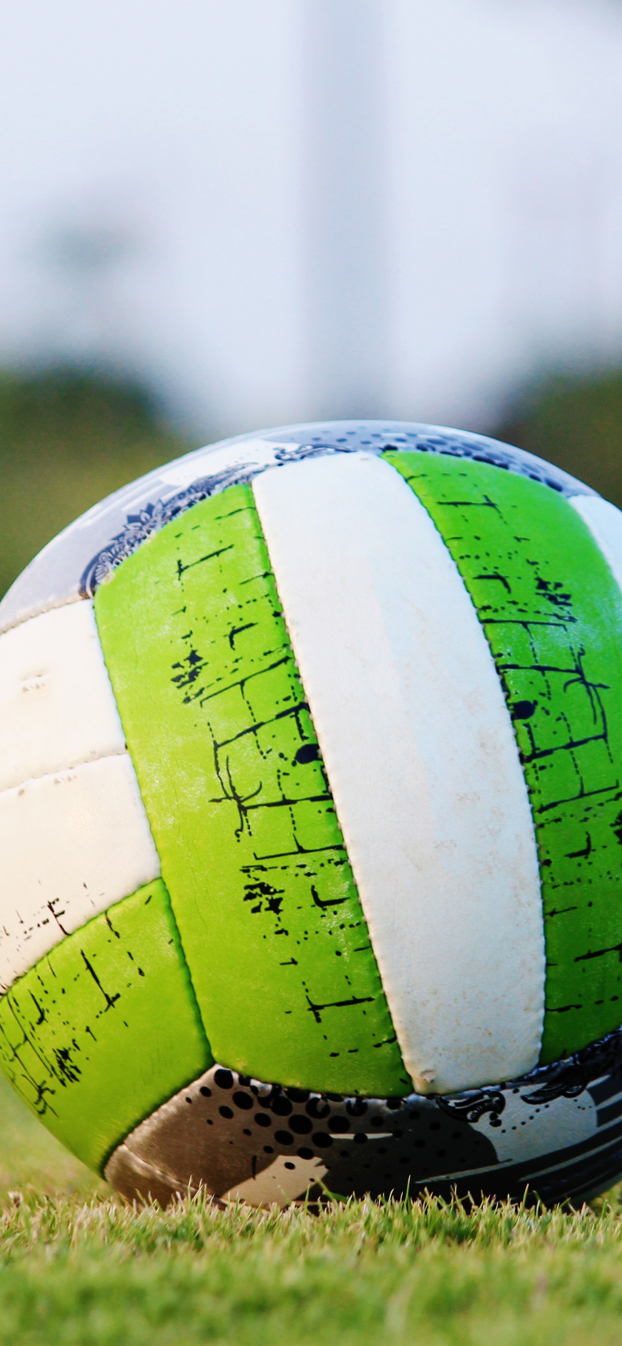 Обои мяч, футбольный мяч, зеленый, футбол, футбольный в разрешении 1242x2688