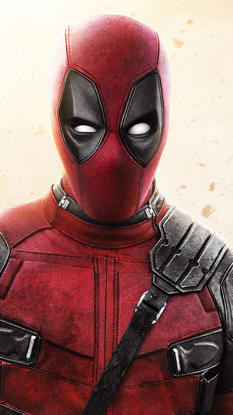 Обои дэдпул, супергерой, костюм актера, латекс, человек-паук в разрешении 750x1334